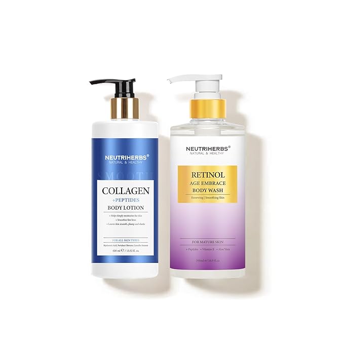 Neutriherbs Body Wash Body Lotion Target Aging Skin Clean Refresh and Rebounce Skin