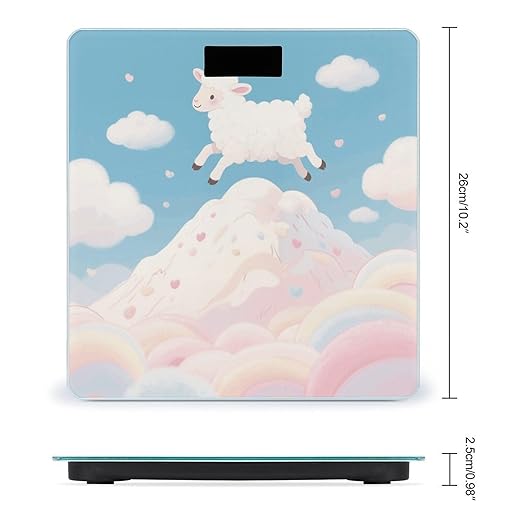 Cloud_Sheep Scale for Body Weight Sturdy Tempered Glass Weighing Scales with LCD Display Accurate Digital Bathroom Scale Convenient Body Fat Smart Scales Easy Read