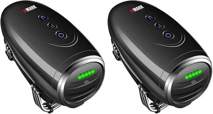 WMARK Barber Massager/Cordless HandheldMassager Charge Neck/Legs/Hand/FaceMassager 2 Massage Nodes 2600AMH(2packs Black)