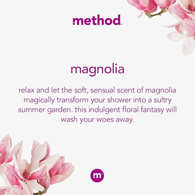 Method Body Wash Magnolia Paraben and Phthalate Free 18 oz (Pack of 6)