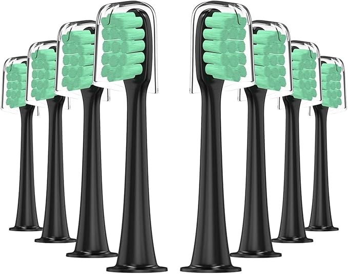 8pcs ToothbrushCompatible for Soocas X3Pro / X3U X5 V1 V2 X1 Brush Teeth(BlackB)