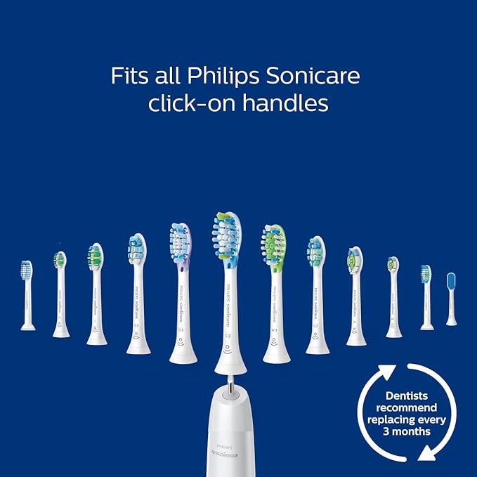Philips Sonicare Genuine DiamondClean replacement toothbrush heads HX6062/64 White 2-pk