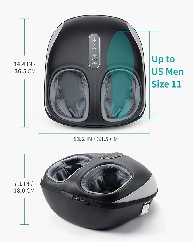 Nekteck Shiatsu Foot Massager with Heat Heated Foot Massager Machine for Neuropathy &amp Plantar Fasciitis Adjustable Intensity FSA Eligible HSA Store Eligible Ideal Gifts for Women &amp Men