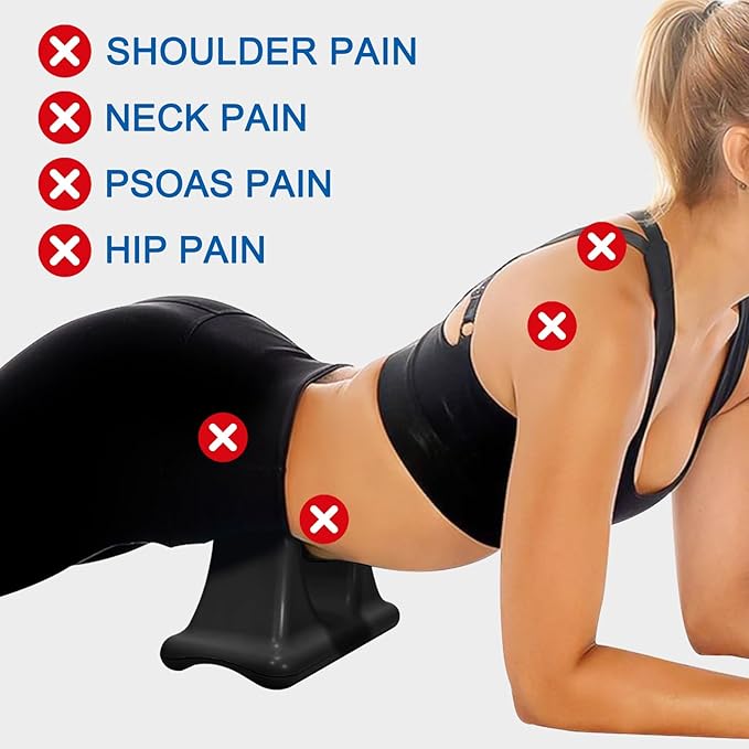 Psoas Release Tool &amp Hip Flexor Stretcher – Deep Tissue Hip Hook for Tight HIPS Back &amp Quad Relief – Muscle Recovery for Athletes Office Workers &amp Fitness Enthusiasts (Black)