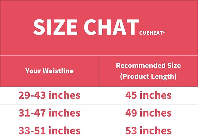 CUEHEAT Heated Waist Belt Cordless Back and Belly Heating Massage Electric Rechargeable Battery Powered