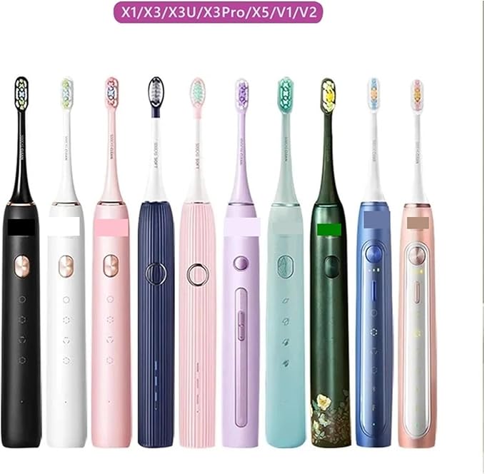 20pcs Replacement Brush HeadsCompatible for SOOCAS X3 X5 V1 X3U Soft Bristle Electric Toothbrush Sealed Packed(Black)