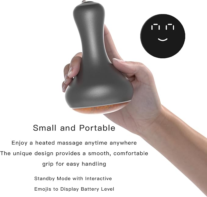 Hot Stones for MassageHot Stones Muscle Massage with Warmer Wireless Natural Red Bian Stone Electric Gua Sha for Home Spa