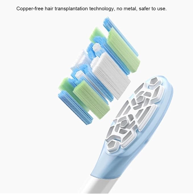 Replacement Brush Heads Compatible for Electric Toothbrush MES609/610 3PCS(Blue 3PCS)