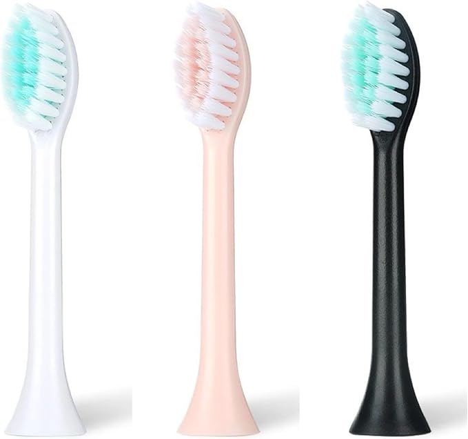 Replacement Toothbrush HeadsCompatible for N101 N100 N105 Electric Soft Bristles Nozzles4/8/16Pcs(4pcs Black)
