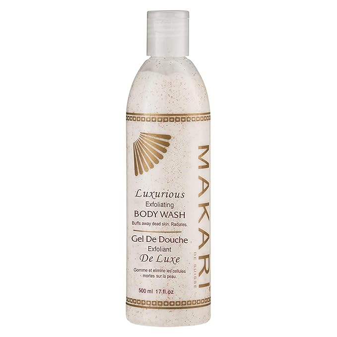Makari Classic Luxurious Exfoliating Body Wash (500 ml) | Brightening &amp Exfoliating Body Cleanser | Removes Dead Skin Cells &amp Unclogs Pores | Recommended for All Skin Types