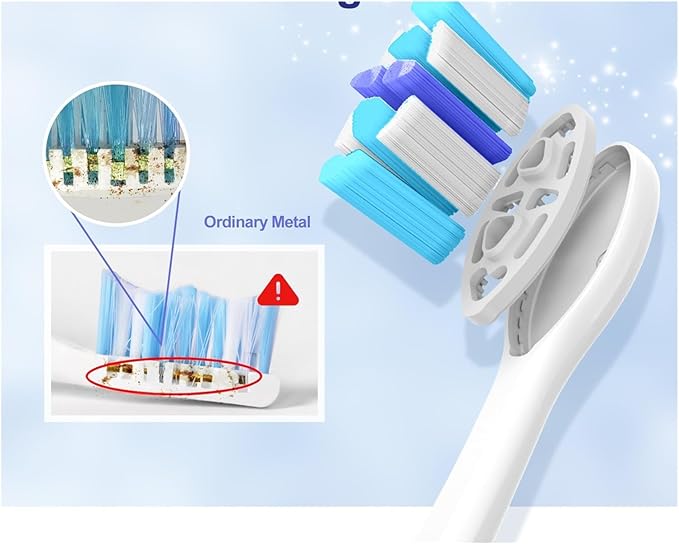 Compatible for Seago Electric Toothbrush Heads 12 PCS for Adults 5 C027(SG-C027-12PCS Blue)