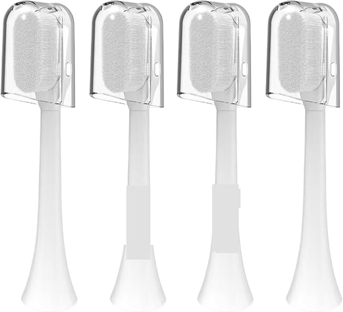 2/4PCS Ultra-fine Soft Toothbrush Brush Heads Compatibility for Phili Sonic HX3/HX6/HX9 for 6780 3014(4PCS White)