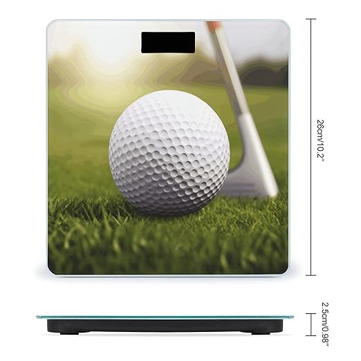 Sport Golf Ball Scale with LCD Precision Weighing Scales Sturdy Tempered Glass Weight Scales Easy-to-Read Anti-Slip Weight Digital Bathroom Scale for Daily