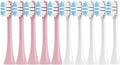 10PCS Replacement Toothbrushes HeadCompatible for SOOCAS X3/X3 Pro/X1/V1/V2/D3/X3U/X5(5White5Pink)