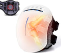 IeBilif Cordless Knee Massager with Heat 5 Vibration Modes &amp 3 Heating Levels 6 Silicone Massage Heads Adjustable Double Straps Portable Heated Knee Massager Gifts for Men Women