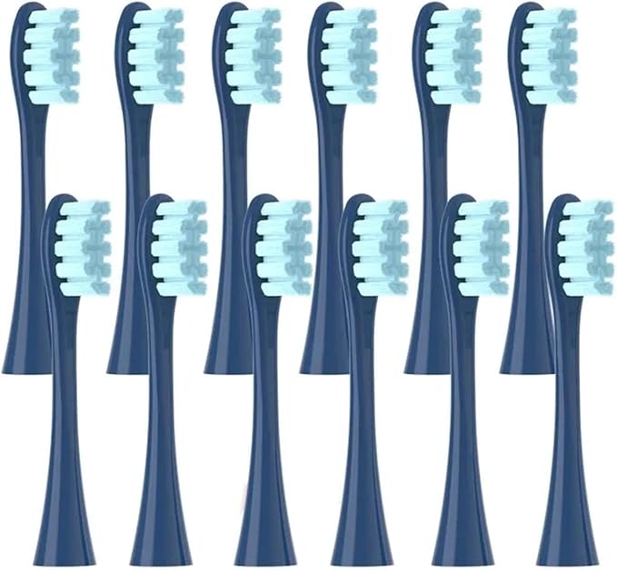 12PCS Vacuum Sealed Packed Replacement Brush HeadsCompatibility for Oclean X PRO/ Z1/ F1/ One/Air 2 /SE Soft Deep Cleaning(12pcs Blue)