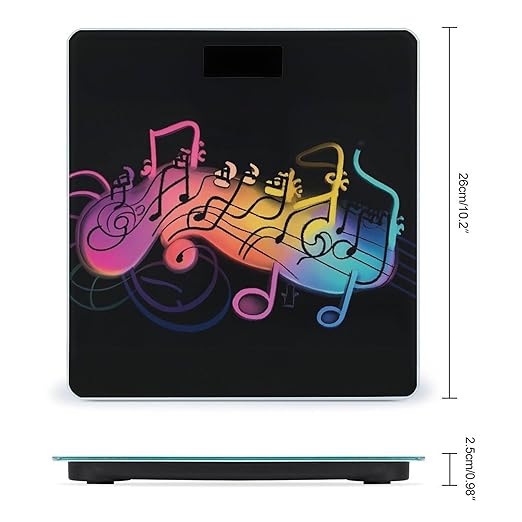Rainbow Musical Note Melody Smart Scale for Body Weight Accurate Bathroom Scale with LED Display Digital Weight Scales Weighing Machine High Precision Scales for Bath Home