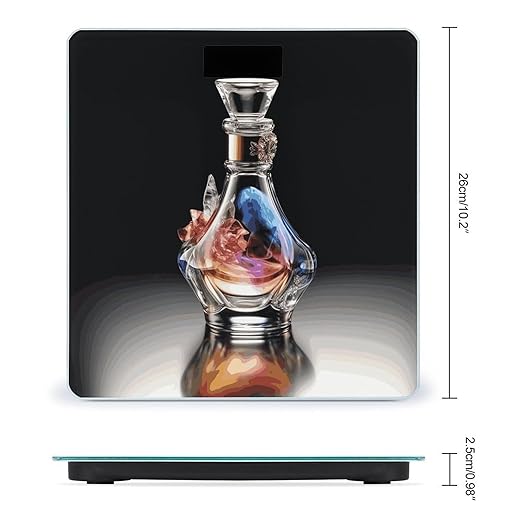 Perfume Bottle Bathroom Scale for Body Weight 400 Lb Weight Scale with High Precision Sensors Tempered Glass Highly Accurate Digital Weighing Machine for People