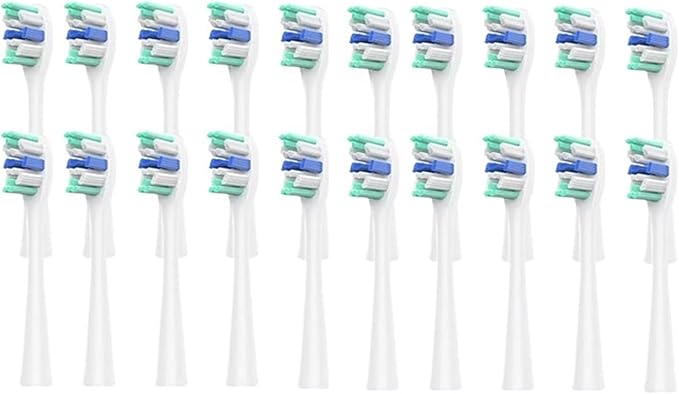 10/20PCS Toothbrushes HeadCompatible for Usmile Y1S/Y4/U1/U2/U3/P1/P4 Soft Sonic Electric Toothbrush Clean(Brown)