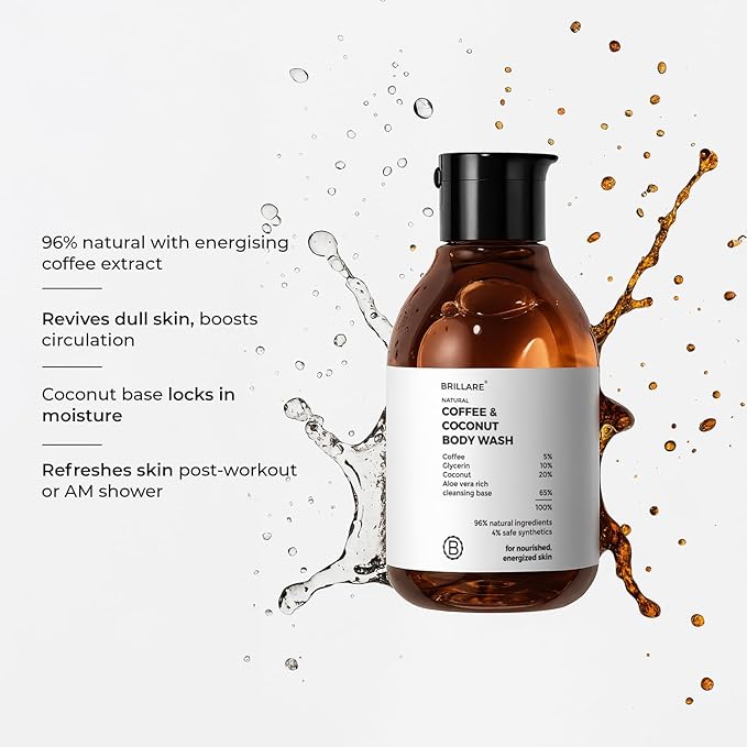 BRILLARE Coffee &amp Coconut Body Wash for Energized &amp Moisturised Skin