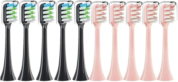 Replacement Brush Heads for X3 X5 V1 X3U 5-10pcs Bristle Electric Toothbrush Sealed Packed(5black 5pink)