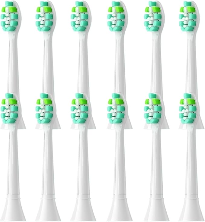 4-16pcs Replacement Toothbrush HeadsCompatible for Phillips Sonicare Electric HandlesSoft Bristles(12pcs White)