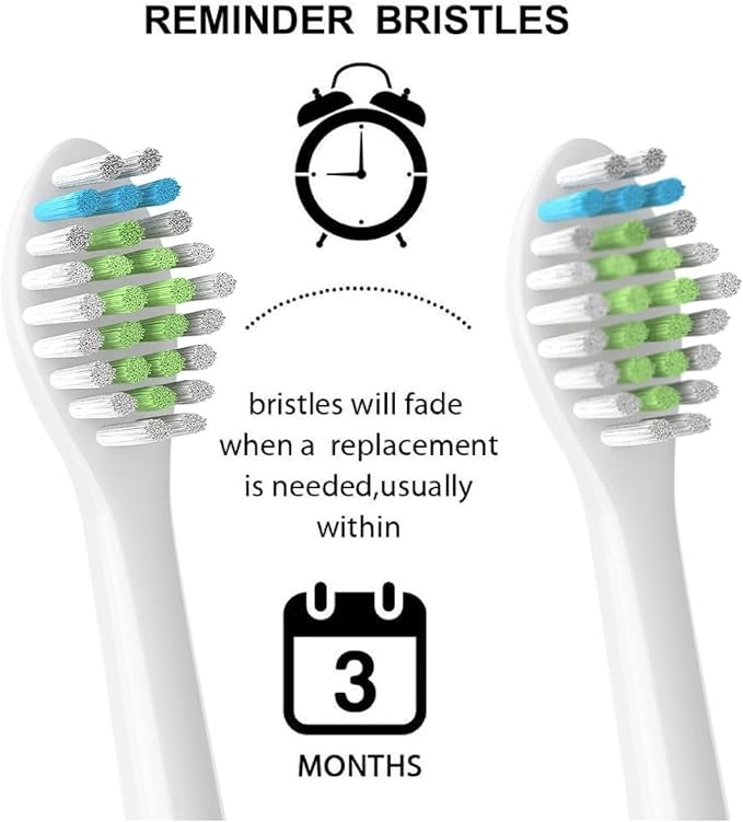 4pcs Replacement Brush HeadCompatible for PH Sonic Care Diamondclean Electric Toothbrush(18 White)