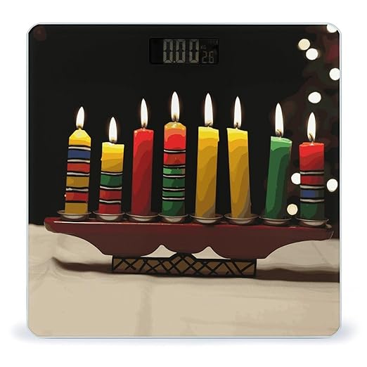 Kwanzaa Candles Bathroom ScaleHighly Accurate Digital Weighing Machine for People Bright LED Display Weight Scale for The Aldult Home Use