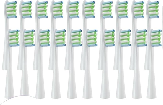 20PCS Replacement Brush Heads Compatible for Flow/X PRO Elite/X/One/Z1/F1Electric Toothbrush(20 pcs Black)