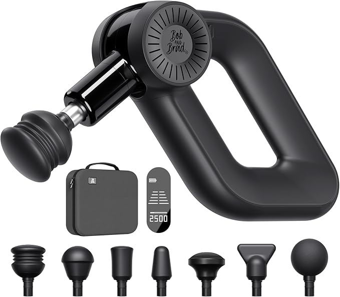 BOB AND BRAD D6 Pro Massage Gun Deep Tissue Percussion with 16mm Amplitude 85lbs Stall Force FSA Eligible &amp HSA Approved Professional Muscle Massager for Athletes Quiet Electric Back Massager