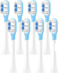 Replacement Toothbrush HeadsCompatible for Mijia T301/T302/T501C Sonic Electric Soft Bristle Nozzles(8 pcs BJ White)
