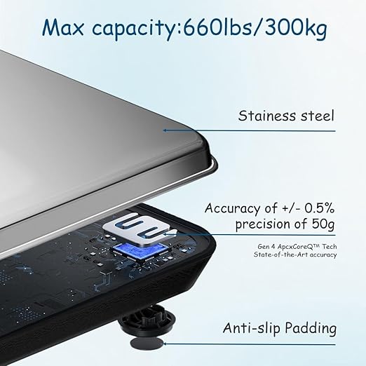 Urby Extra Wide Scale for Body Weight Talla Extra Balanzas para Pesar Personas Plus Size Scale with Easy to Read External Display. Gift for Seniors Plus Size Person. 300kg/660lb Capacity.