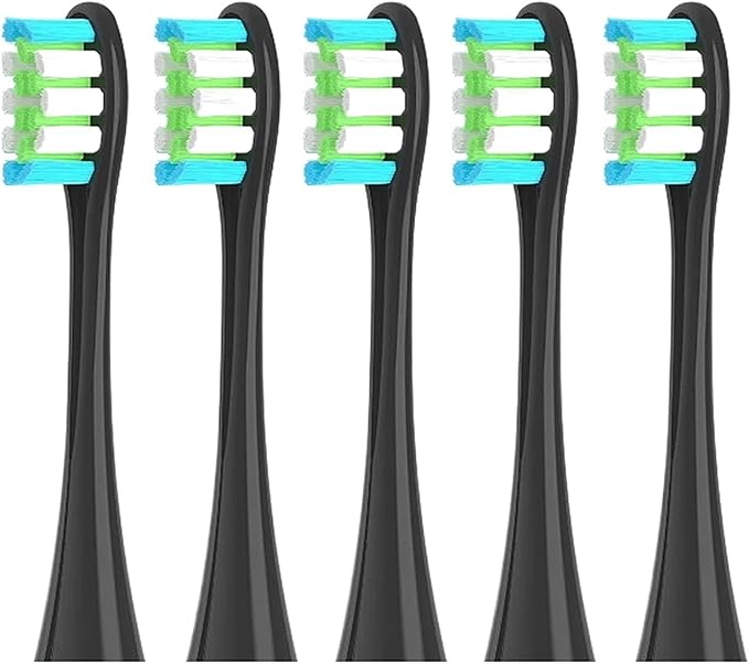20PCS Replacement Brush Heads Electric ToothbrushCompatible for Spark Flow X Pro Elite Etc(Black)