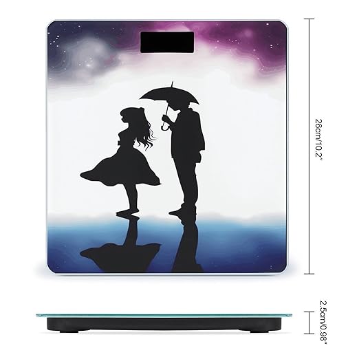 Anime Lovers Silhouette Bathroom ScaleHighly Accurate Digital Weighing Machine for People Bright LED Display Weight Scale for The Aldult Home Use