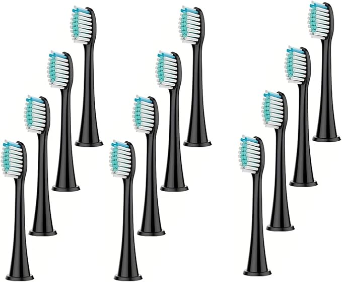 4/8pcs Replacement Toothbrush Heads Compatible with 4100 6500 6100 7500 5300 11(Black 12pc)
