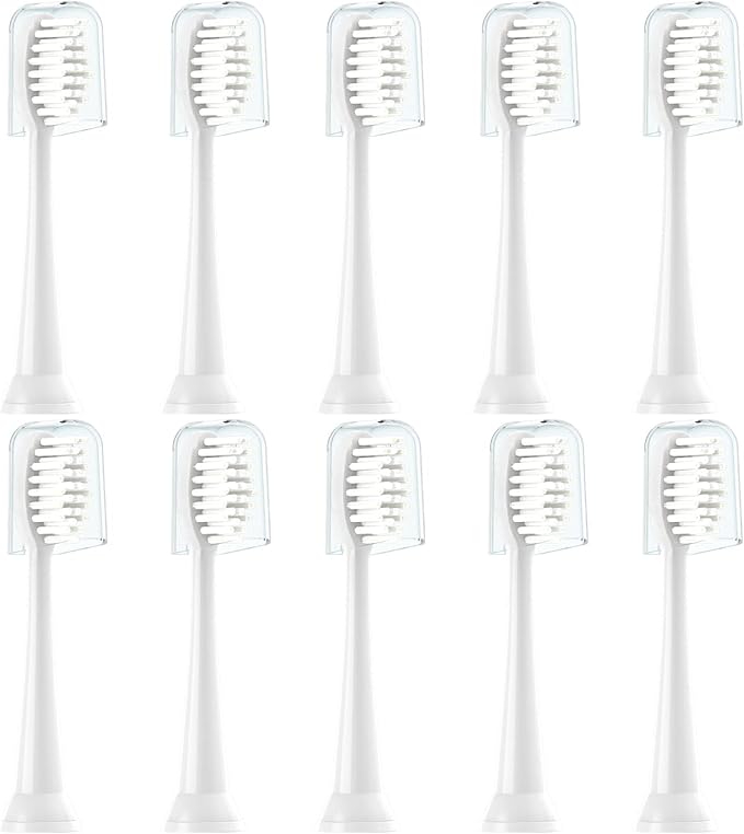 Replacement Toothbrush Heads 10 Pack Compatible with TAO Clean Electric ToothbrushWhite