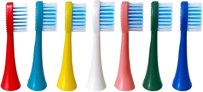 5 Pieces Replacement Brush Heads Electric Toothbrush Teeth Whitening Pattern Soft Head Oral Care(Yellow)
