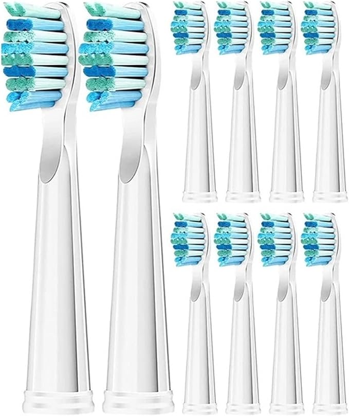 10/20/30 Pcs Toothbrush Head Compatibility for Fairywill Replacement FW-507/508/515/551/917/959/2011/D1/D3/D7(30 PCS White)