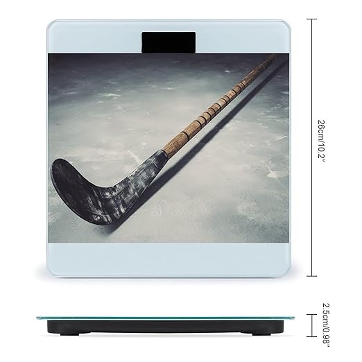 Hockey Stick Digital Bathroom Scale for Body Weight Weighing Scale with Backlit LCD Display High Precision Measurements &amp Measures Weight Up to 180kg
