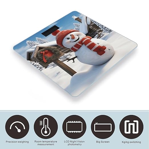 Sign Snowman Scale for Body Weight Digital Bathroom Scale Accurate Smart Weight Scales with Large Display Weighing Machine High Precision Scales