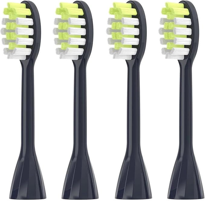 4Pack Replacement Toothbrush Heads Compatible with Ph One Soni Care Electric Head HY1100 HY1200 BH1022(Blue)