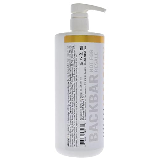 Billy Jealousy Gold Standard 4-in-1 All Over Wash - Hand Body Face and Hair Cleansing Soothing and Moisturizing Wash Papaya Mint Rosemary Cucumber