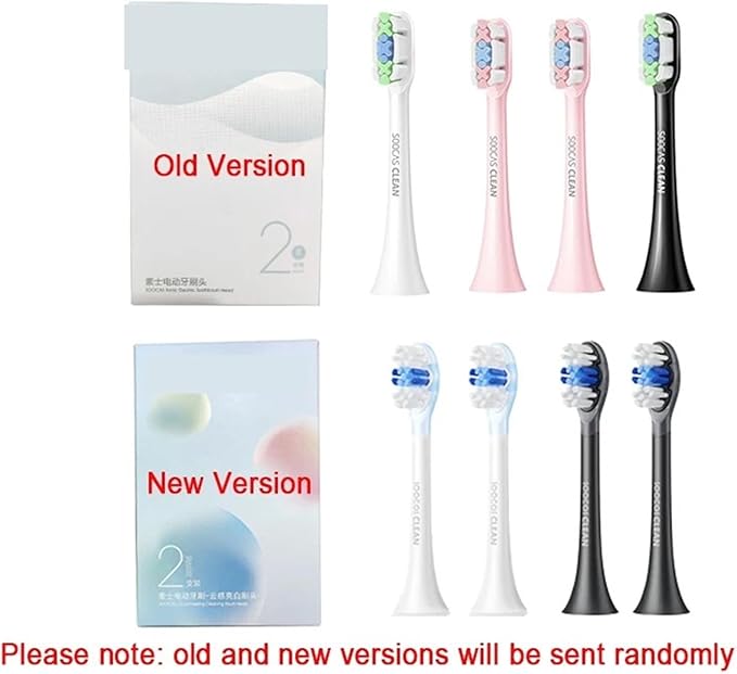 Compatible For SOOCASSonic Electric Toothbrush Heads ReplacementCompatible For SOOCASX1 X3 X3U X5 Teeth Brush Replacement Heads(Pink 4 pcs)