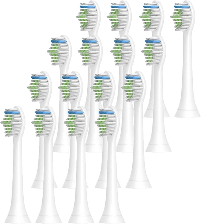 HX6064 Electric Toothbrush Heads for H-X6950/H-X6780/H-X6930/H-X3110/H-X9350 Soft Bristle Replacement Brush(16pcs)