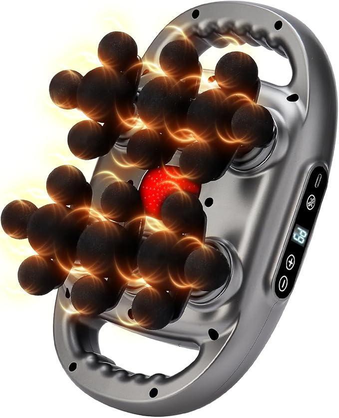 IeBilif Massage Gun 22 Head Foot Back Neck Shoulder Massager with Adjustable Multi-Modes &amp Intensities Fascia Gun for Athletes Birthday Gifts for Men