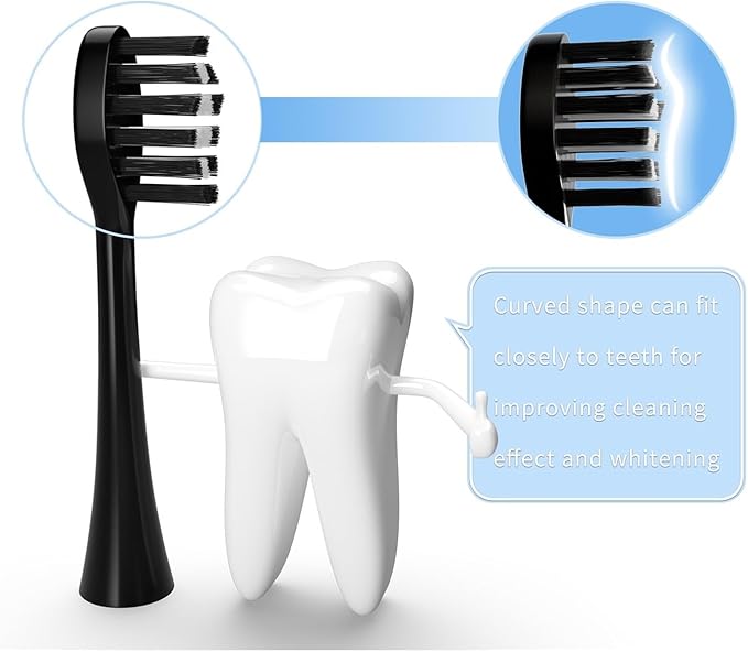 Replacement Toothbrush Heads Compatible with Gleem Electric W Shape Design Planted with Nylon Bristle10 Pack(White)
