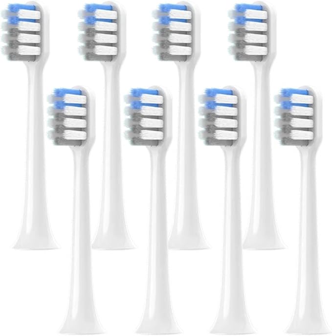 Compatible for XIAOMI MIJIA T200 Replacement Toothbrush Heads Electric Vacuum(T200 White-8pcs)