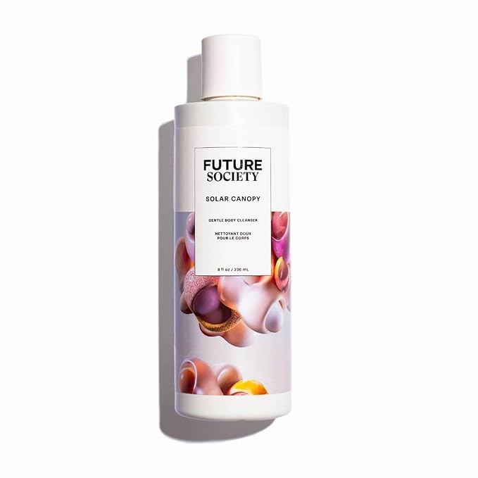 Future Society Solar Canopy Body Wash - Luxury Fruity Floral Scented Body Cleanser with Notes of Bergamot Pink Sugar &amp Vetiver - Gentle Moisturizing Cleanser - Scented Shower Gel - 8oz