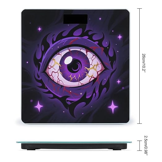 Evil Eye Weight Scale Cute Bathroom Scale for Body Highly Accurate Digital Weighing Machine for People Compact LCD Display Scales with Sturdy Toughened Glass Scales