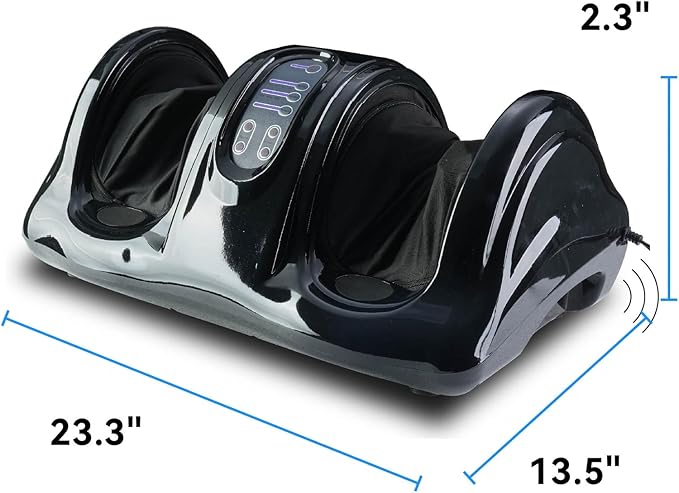 Premium Shiatsu Foot Massager with Remote Control Deep Kneading Rolling &amp Heat Therapy for Feet Ankles &amp Legs Plantar Fasciitis &amp Neuropathy Pain Relief Gift for Men/Women/Parents (Bl